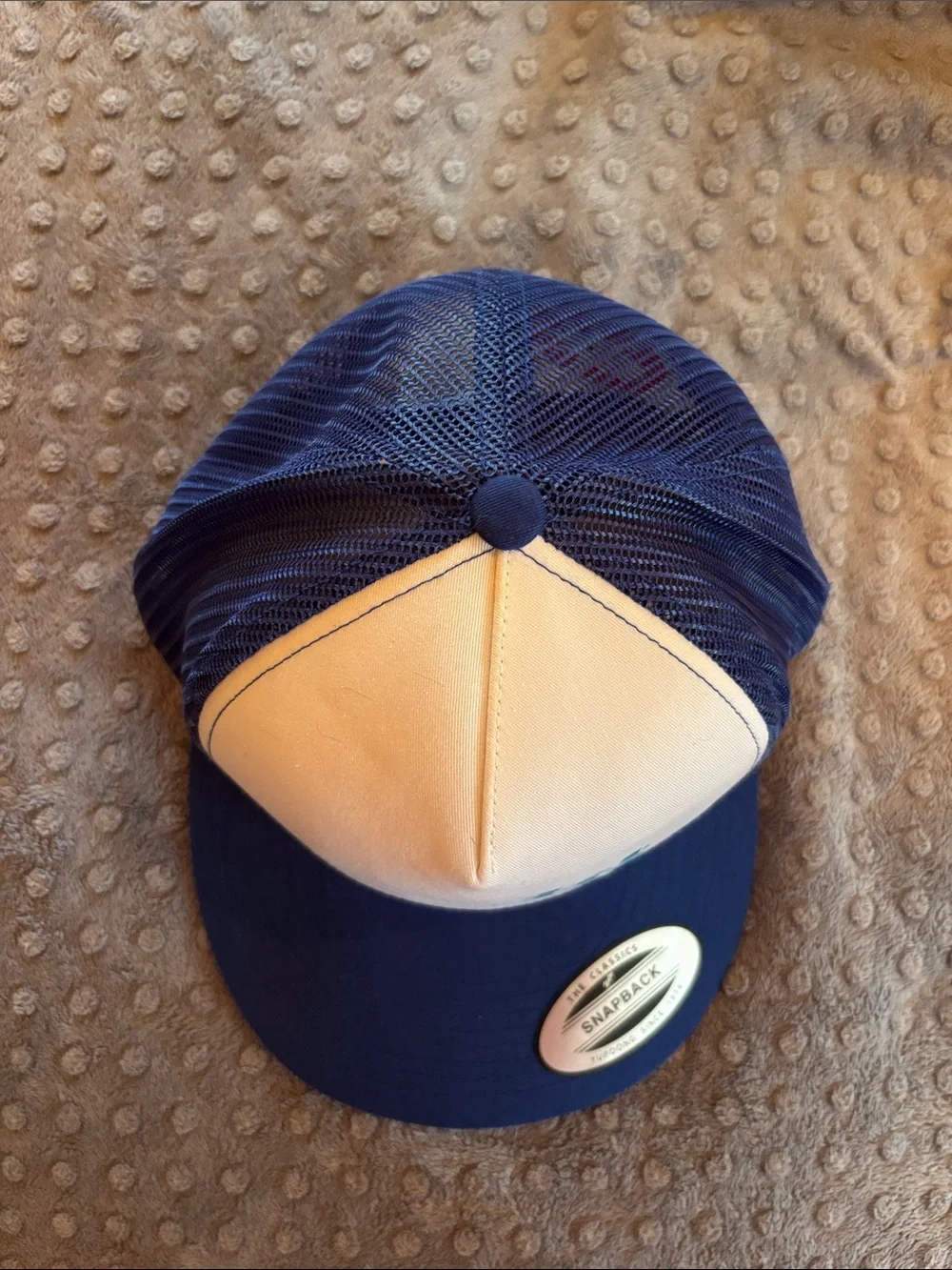 The Classic Kids White, Navy & Teal Trucker Snapback